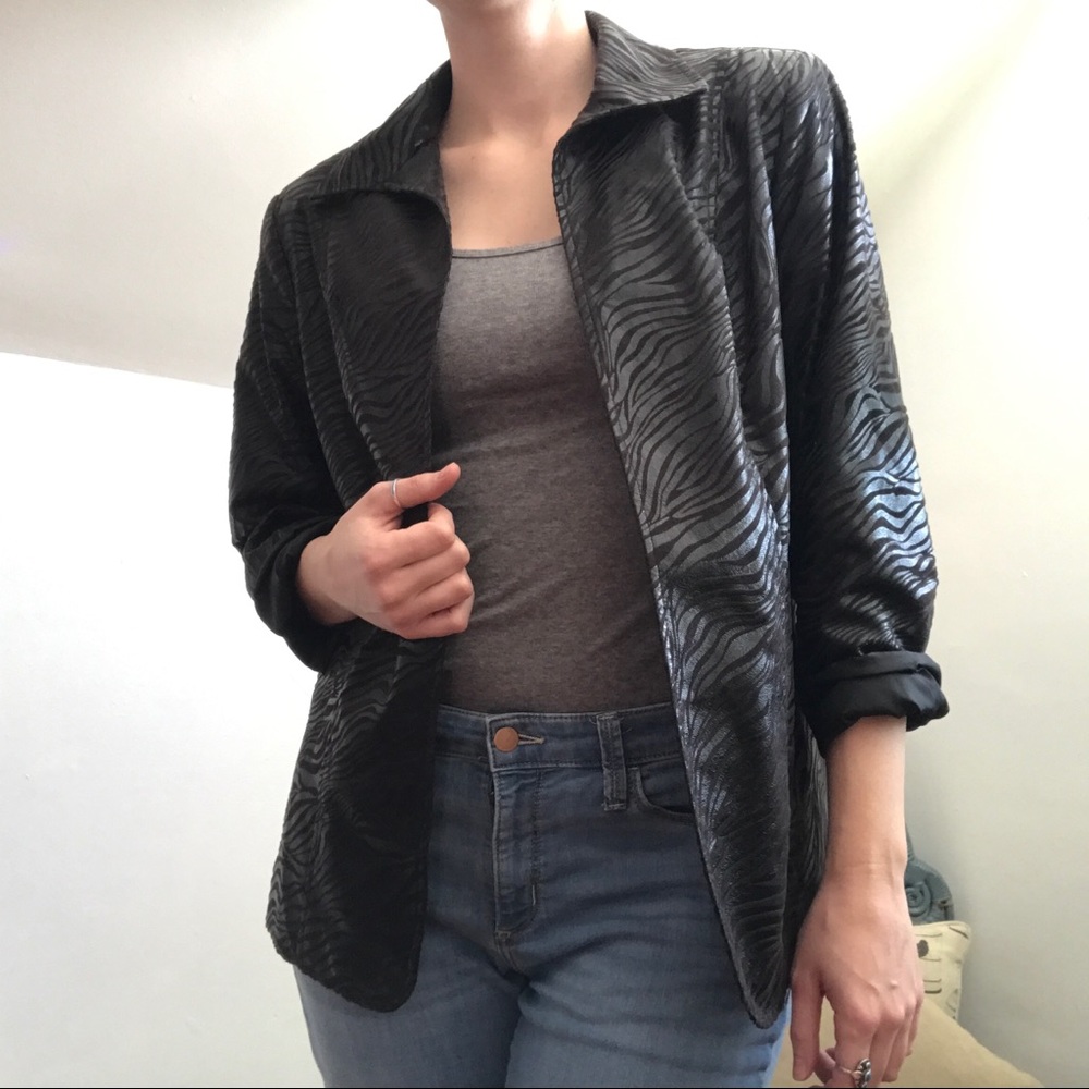 Subtle Zebra Print Blazer